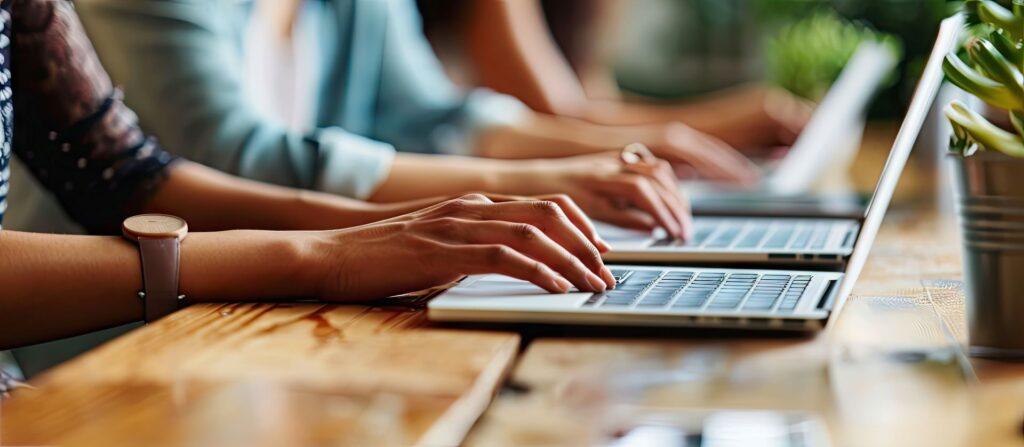 Laptops in auf einem Tisch